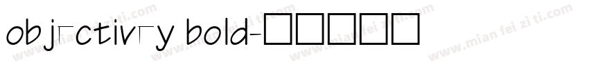objectivey bold字体转换